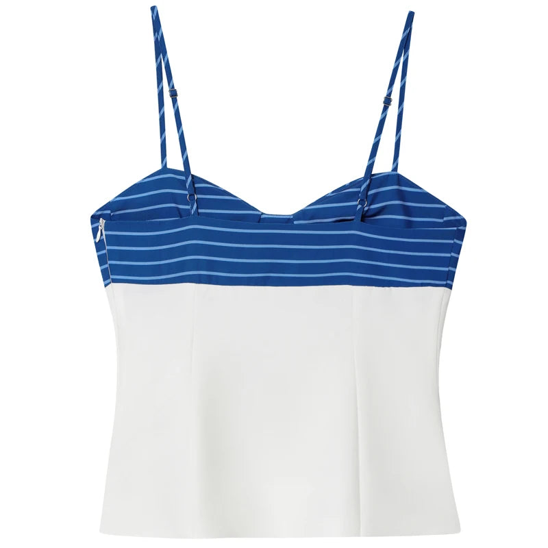 VILZSTUDIOS Chic Striped Camisole & Mini Skirt Set