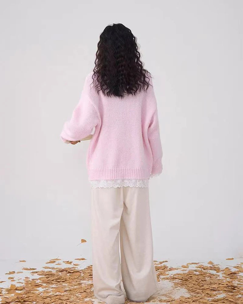 VILZSTUDIOS Sweet Lolita Lace Knit Sweater