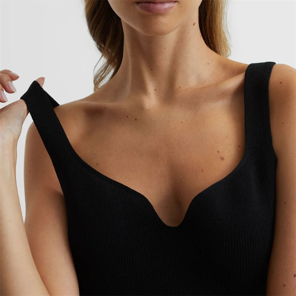 VILZSTUDIOS Chic French Knitted Tank Top