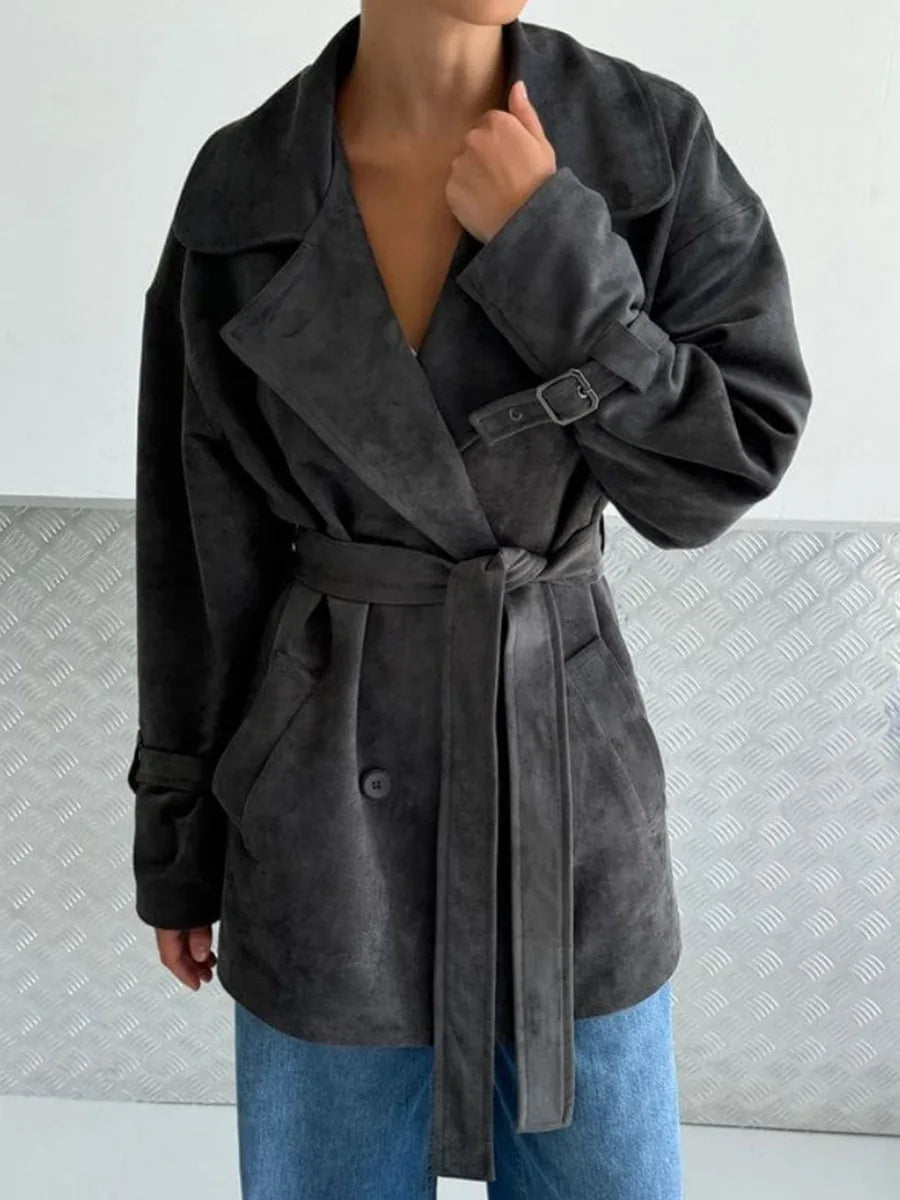VILZSTUDIOS Retro Suede Lace-Up Jacket