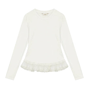 VILZSTUDIOS Elegant Slim Fit Lace Trim Top