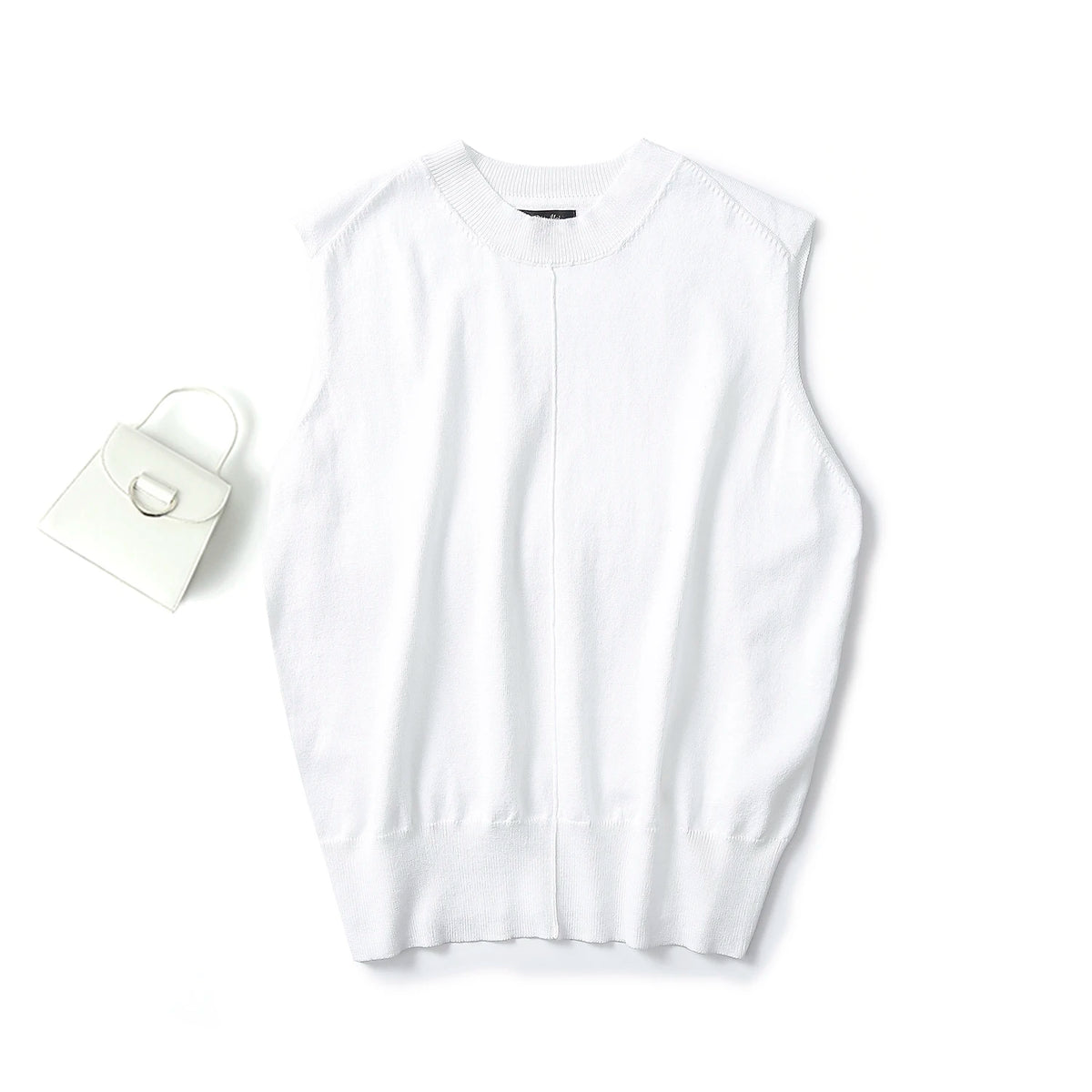 VILZSTUDIOS Minimalist Half-Neck Sleeveless Vest