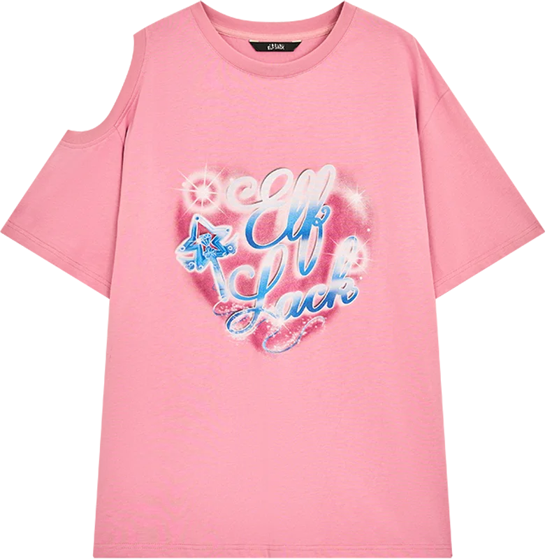 VILZSTUDIOS Sweet Cool Love Print Oversize T-Shirt