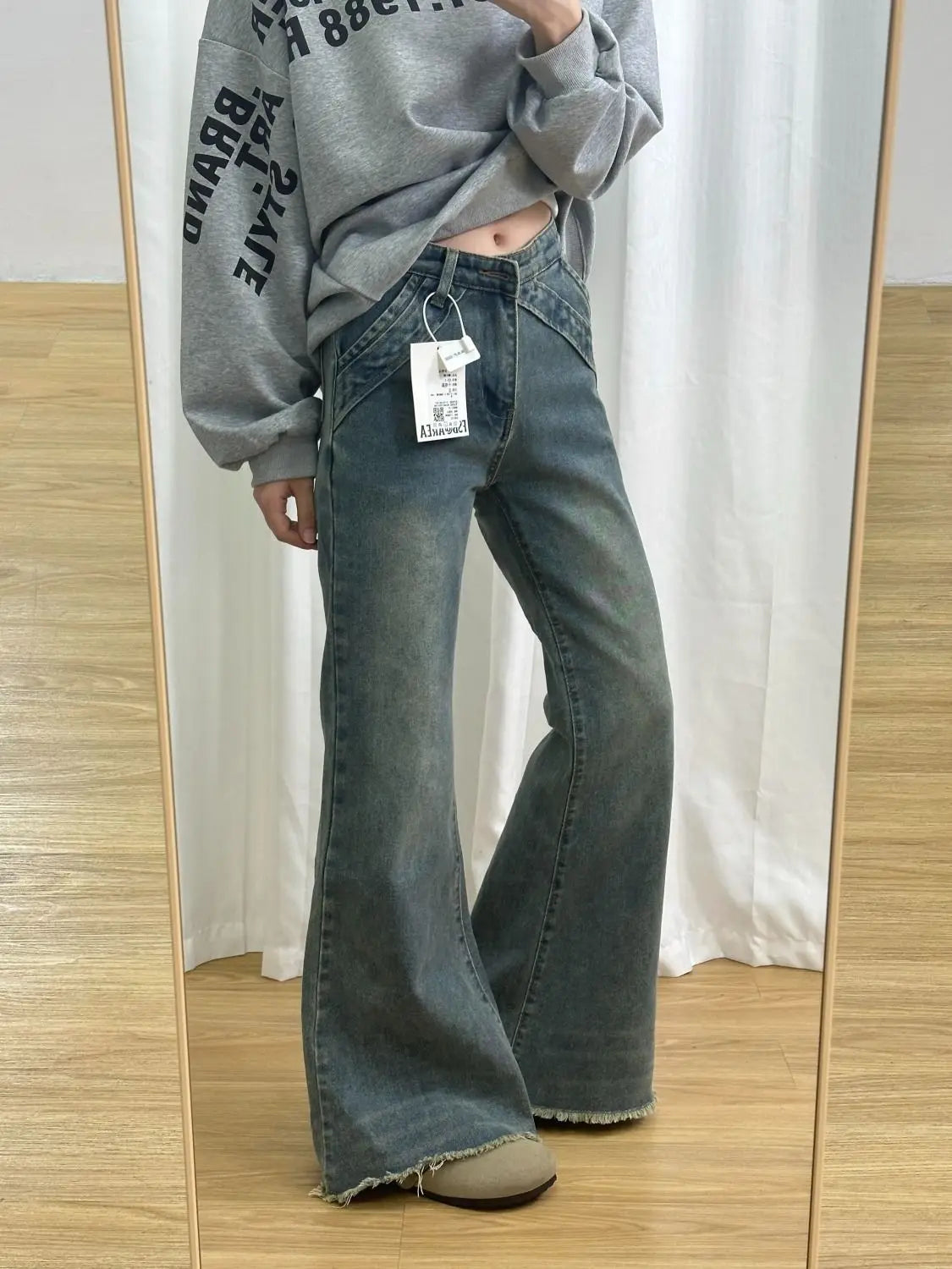 VILZSTUDIOS Retro High Waist Flared Jeans