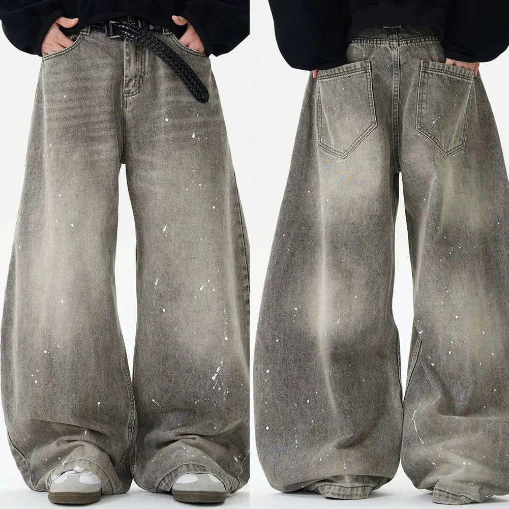 VILZSTUDIOS Adjustable Waist Distressed Machete Jeans