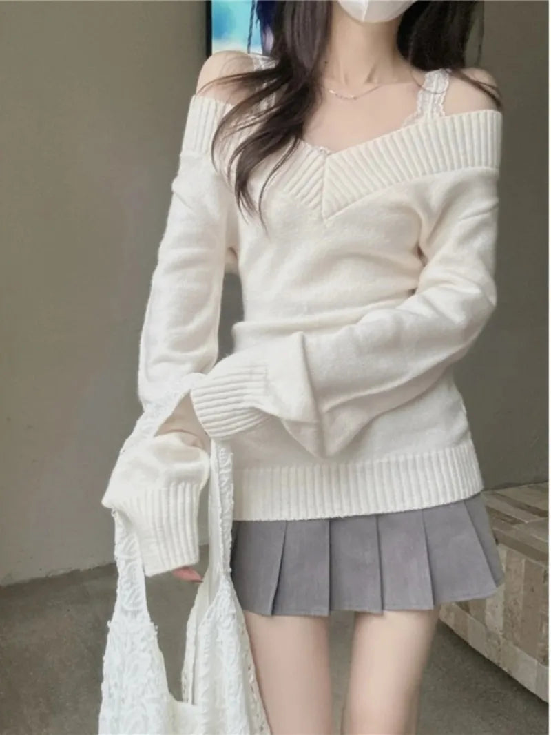 VILZSTUDIOS Cozy V-Neck Knit Sweater