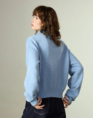 VILZSTUDIOS Flower Embroidered Zipped Cardigan