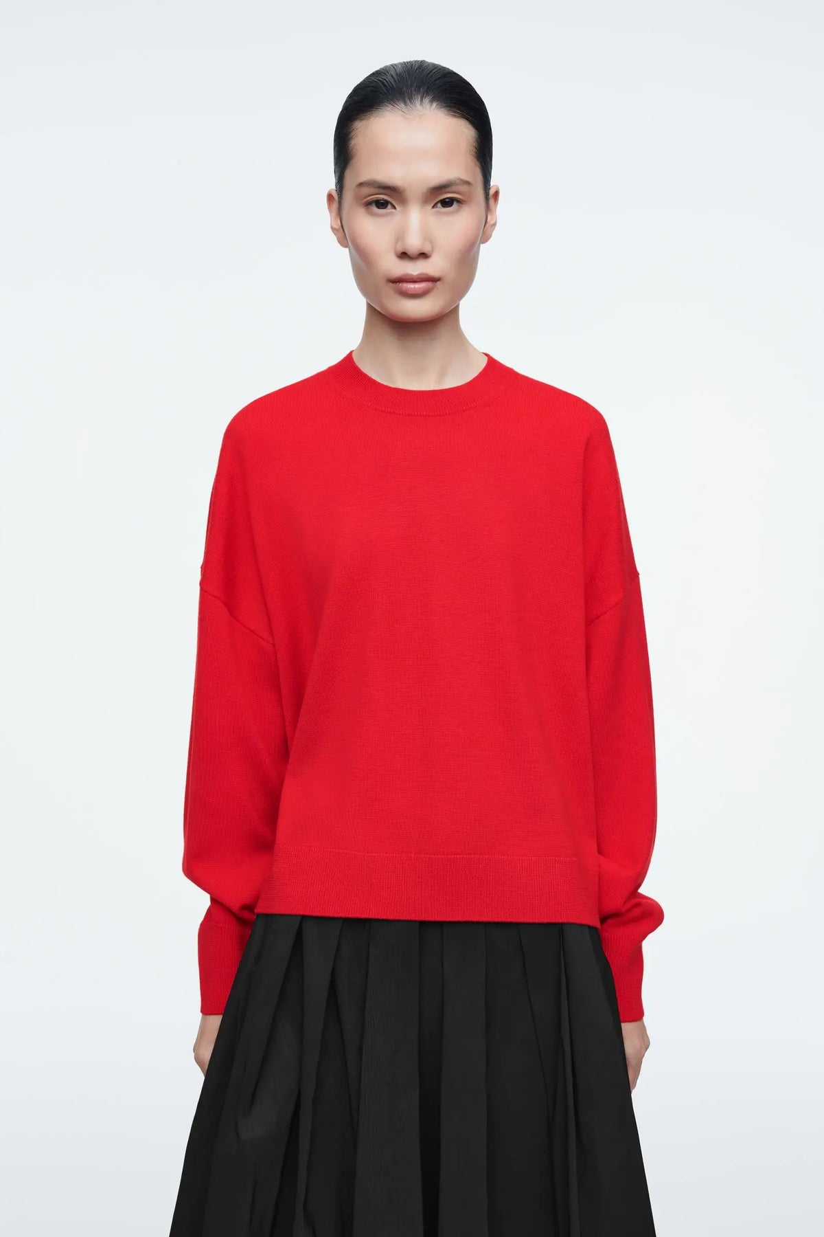 VILZSTUDIOS Vibrant Red Round Neck Sweater
