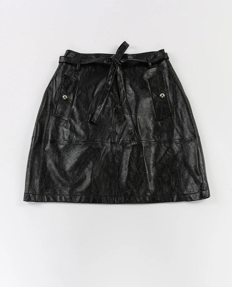 VILZSTUDIOS Faux Leather Mini Skirt