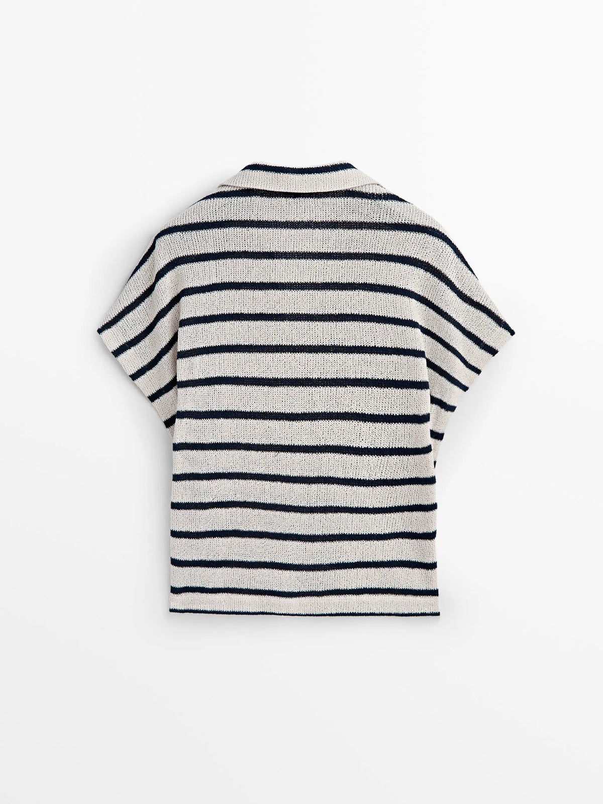 VILZSTUDIOS Striped Casual V-Neck T-Shirt