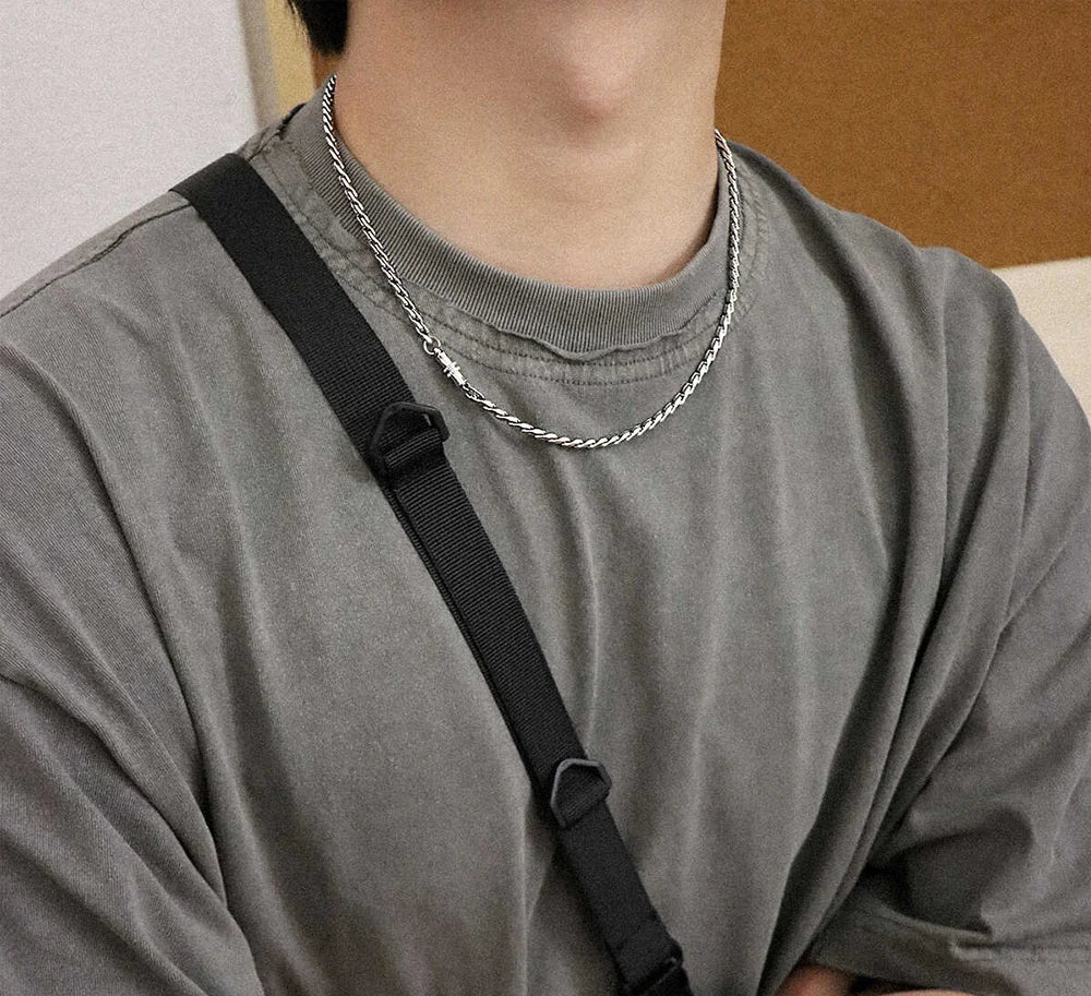 VILZSTUDIOS Men Trendy Magnetic Buckle Necklace