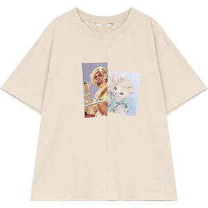 VILZSTUDIOS Retro Printed Loose Casual T-Shirt