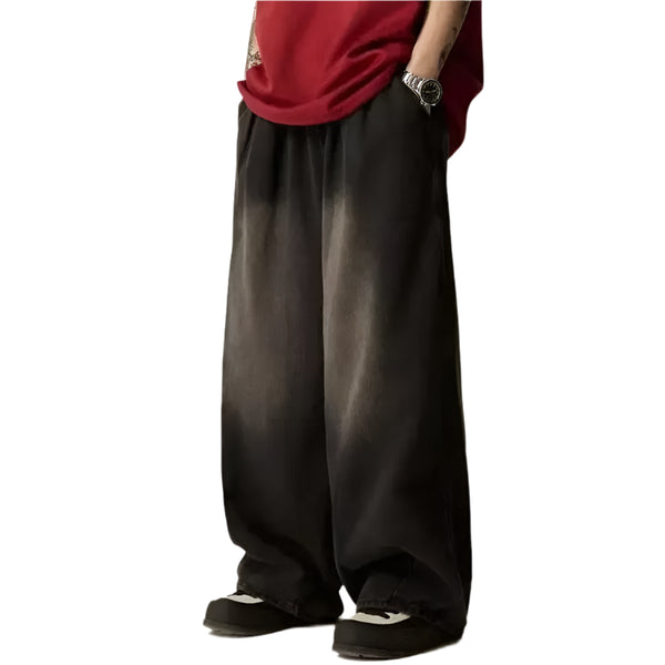 Weite, verwaschene Baggy-Jeans