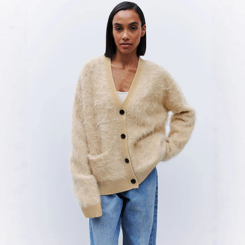VILZSTUDIOS Soft Mink Velvet Cardigan