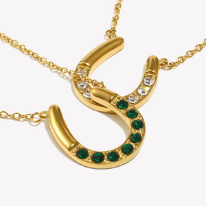 VILZSTUDIOS Lucky Horseshoe 18K Gold Plated Necklace