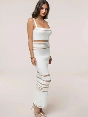 VILZSTUDIOS Elegant Patchwork Maxi Dress