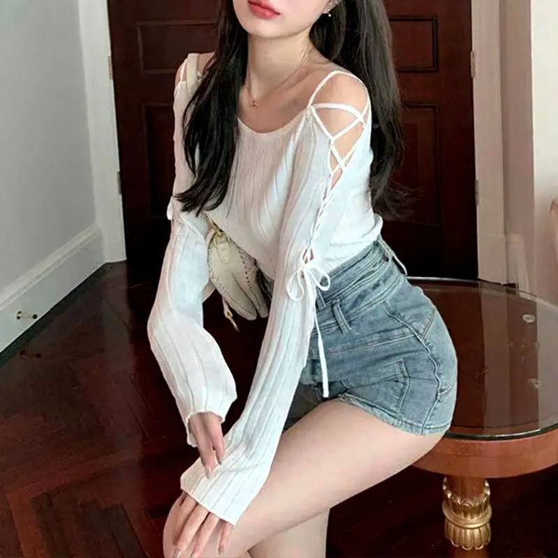 VILZSTUDIOS Sexy Off Shoulder Knitted Sweater
