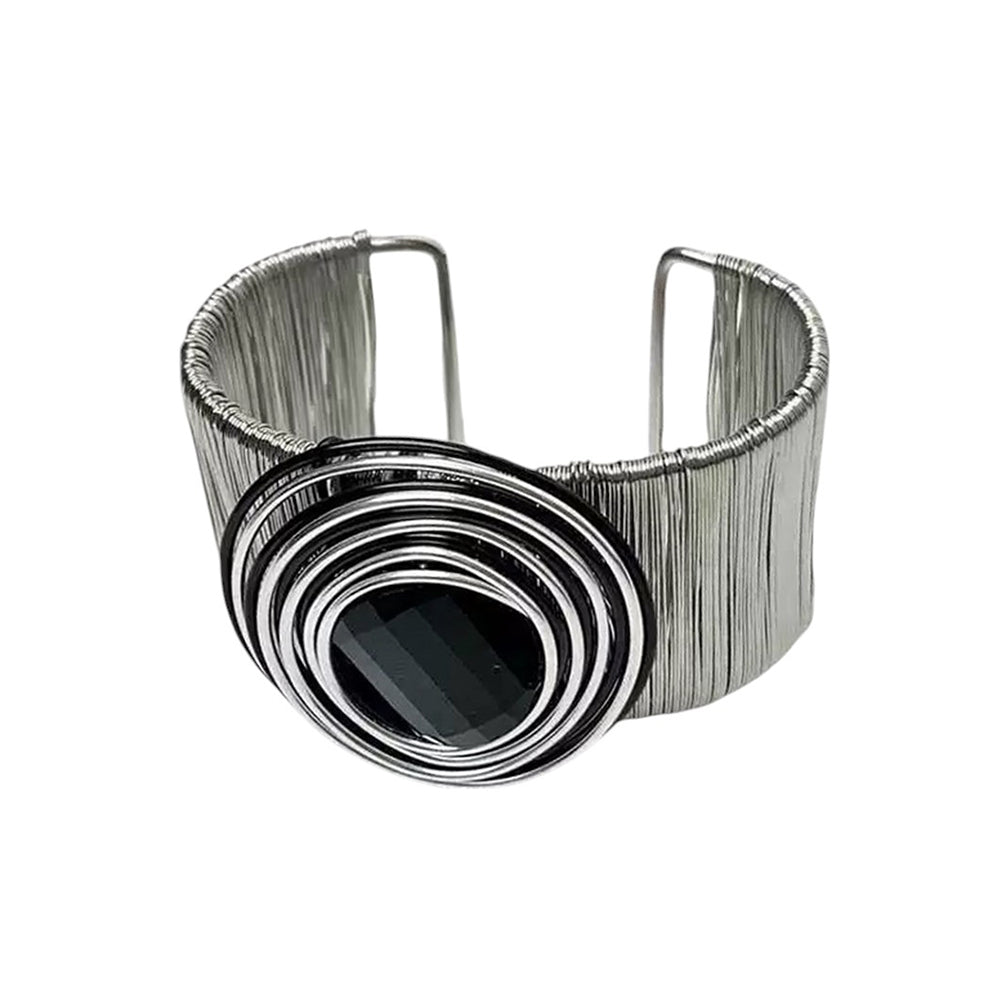 VILZSTUDIOS Abstract metal cuff bracelet with unique design