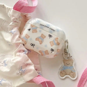 VILZSTUDIOS adorable bear and bow airpods case