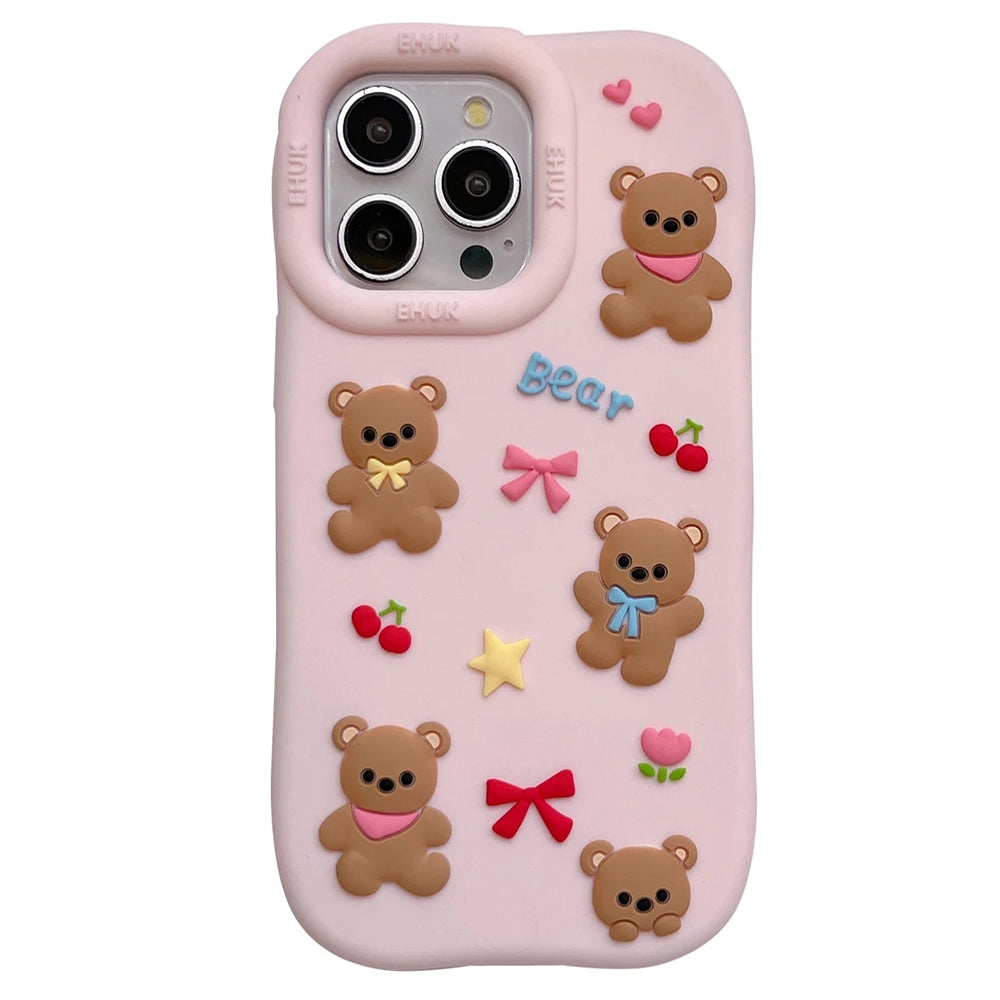 VILZSTUDIOS Cute bear and bows phone case