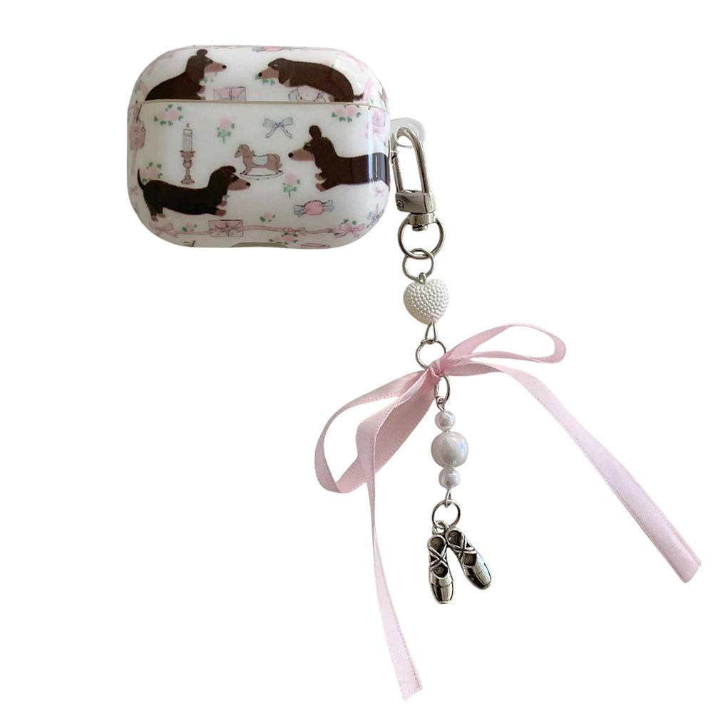 VILZSTUDIOS Charming AirPods case with dachshund design and bow