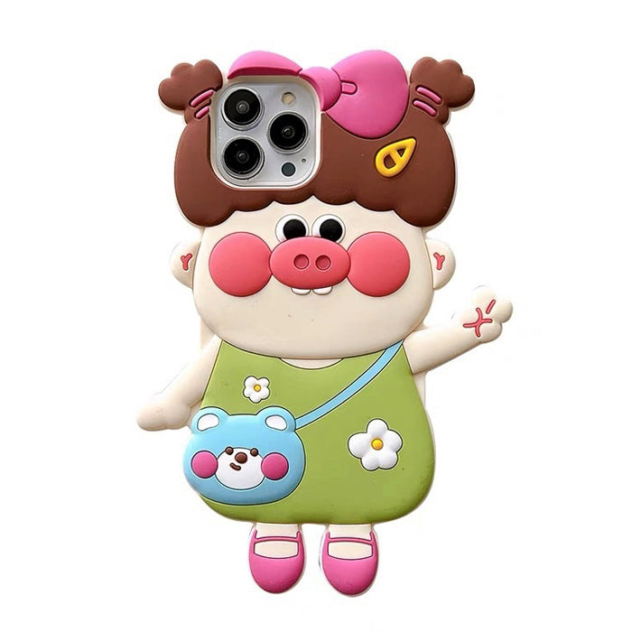 VILZSTUDIOS Adorable pig girl phone case
