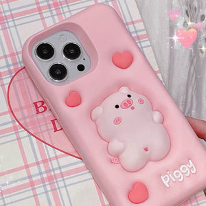 VILZSTUDIOS Cute pig-themed soft iPhone case