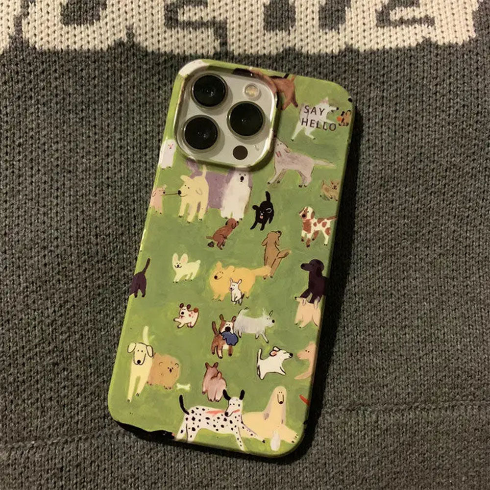 VILZSTUDIOS adorable pups print phone case