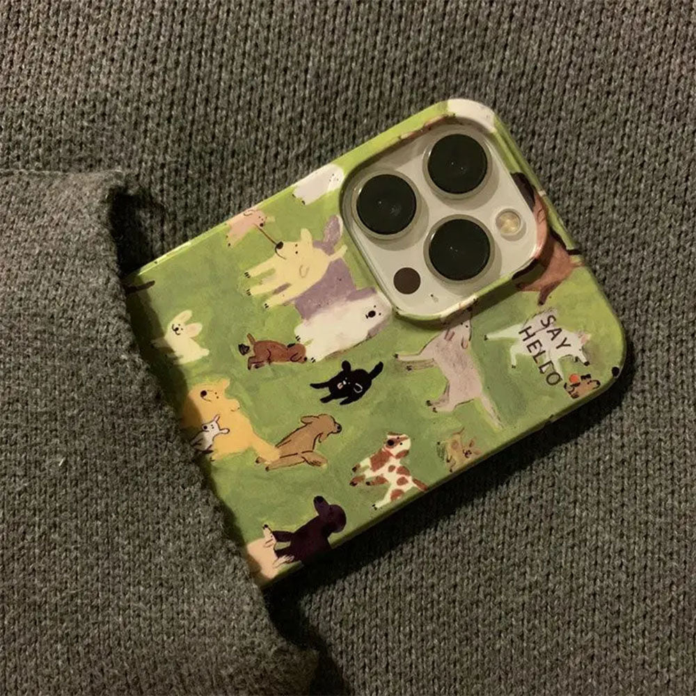 VILZSTUDIOS adorable pups print phone case