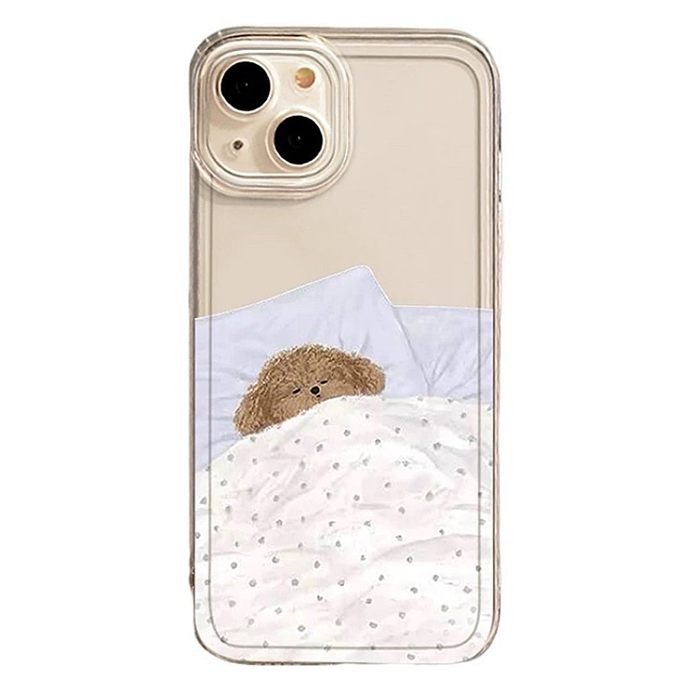 VILZSTUDIOS Cute phone case featuring a sleeping puppy design