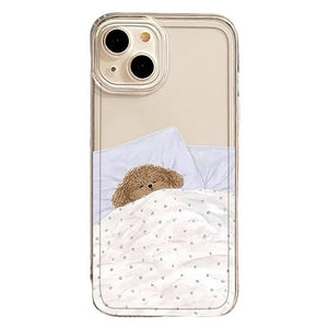 VILZSTUDIOS Cute phone case featuring a sleeping puppy design