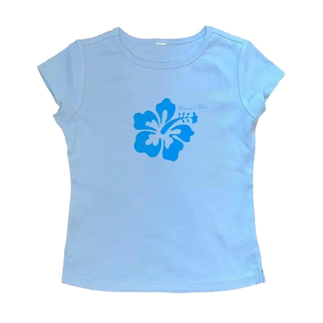 VILZSTUDIOS Stylish baby tee with hibiscus flower design