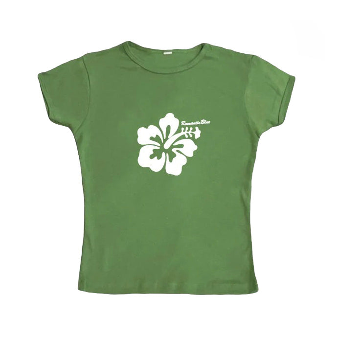 VILZSTUDIOS Stylish baby tee with hibiscus flower design