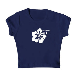 VILZSTUDIOS Stylish baby tee with hibiscus flower design