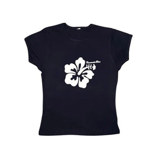 VILZSTUDIOS Stylish baby tee with hibiscus flower design