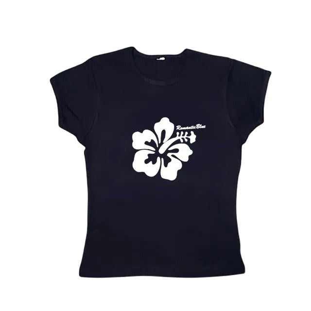 VILZSTUDIOS Stylish baby tee with hibiscus flower design