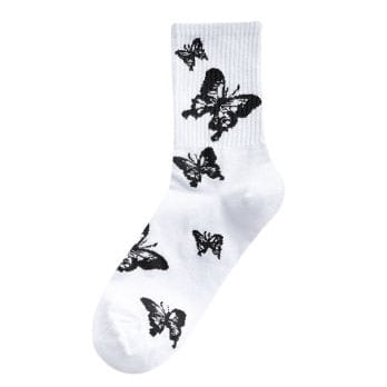 VILZSTUDIOS Stylish aesthetic socks featuring a butterfly design