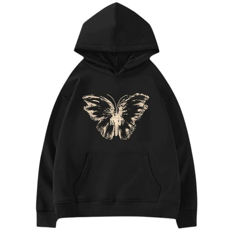 VILZSTUDIOS Aesthetic butterfly graphic oversized hoodie