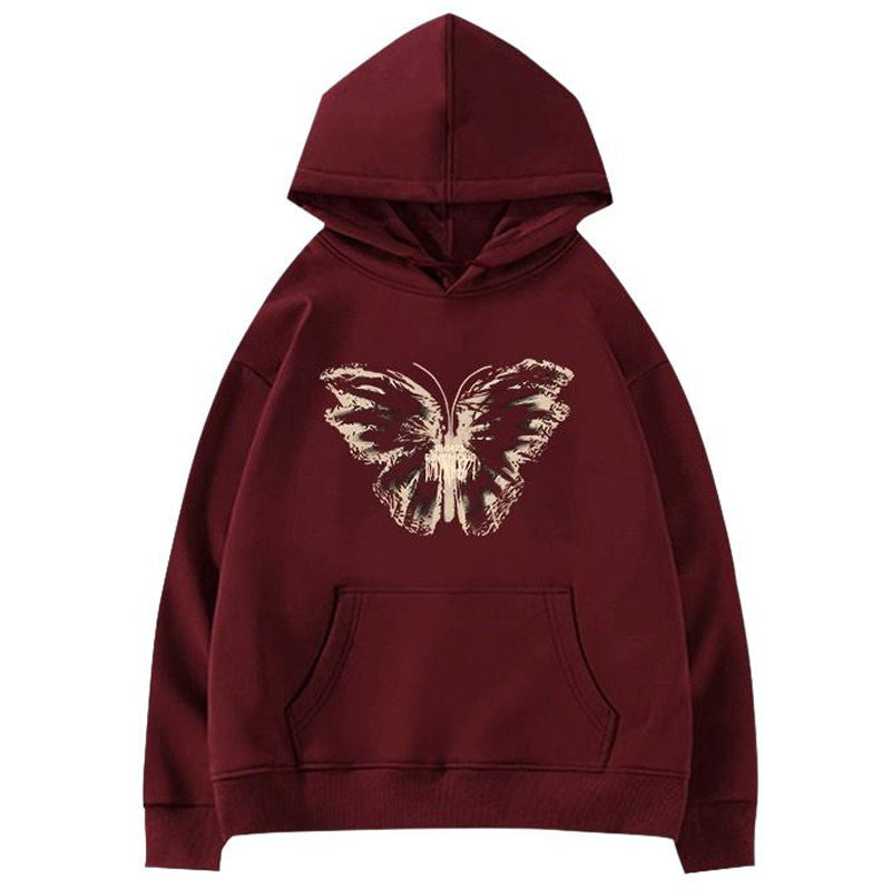 VILZSTUDIOS Aesthetic butterfly graphic oversized hoodie