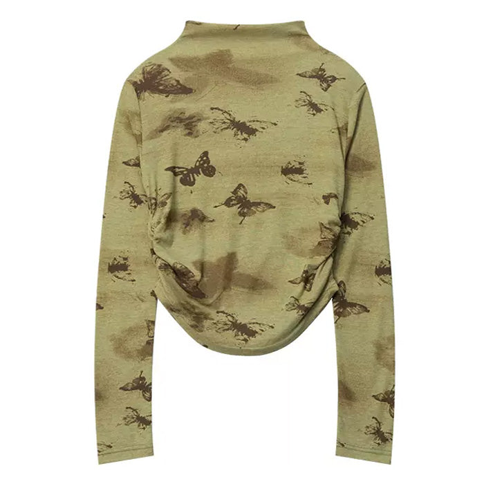 VILZSTUDIOS Stylish long sleeve top with butterfly design
