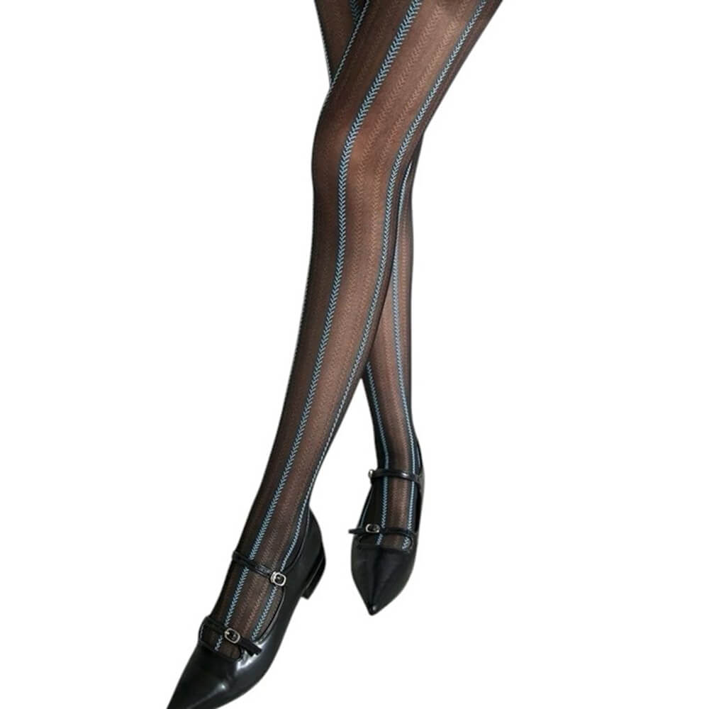VILZSTUDIOS Stylish aesthetic tights with contrast seam