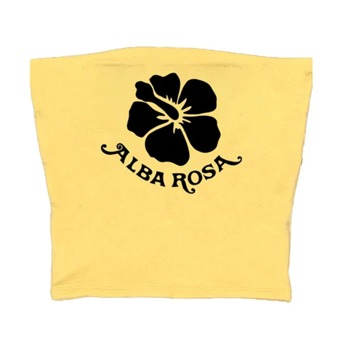VILZSTUDIOS Stylish tube top featuring hibiscus graphic design