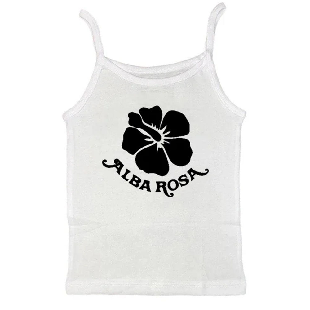 VILZSTUDIOS Y2K aesthetic tank top featuring hibiscus graphic