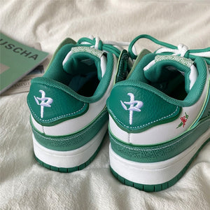 VILZSTUDIOS Aesthetic sneakers with Hieroglyph embroidery design