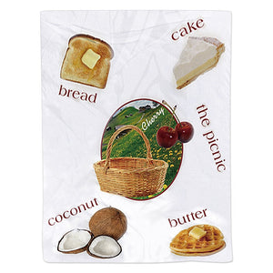 VILZSTUDIOS Aesthetic print throw blanket showcasing vintage design