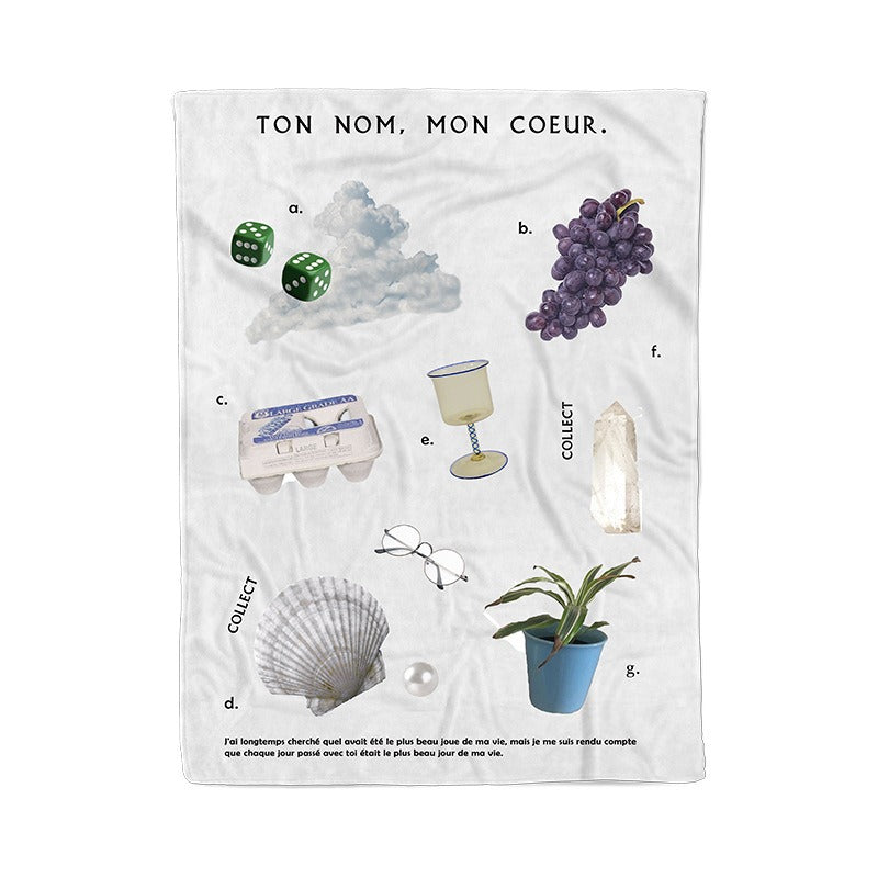 VILZSTUDIOS Aesthetic print throw blanket showcasing vintage design