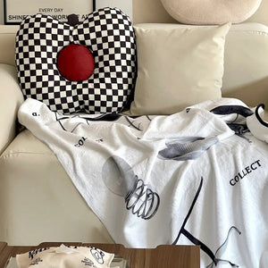 VILZSTUDIOS Aesthetic print throw blanket showcasing vintage design