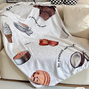 VILZSTUDIOS Aesthetic print throw blanket showcasing vintage design