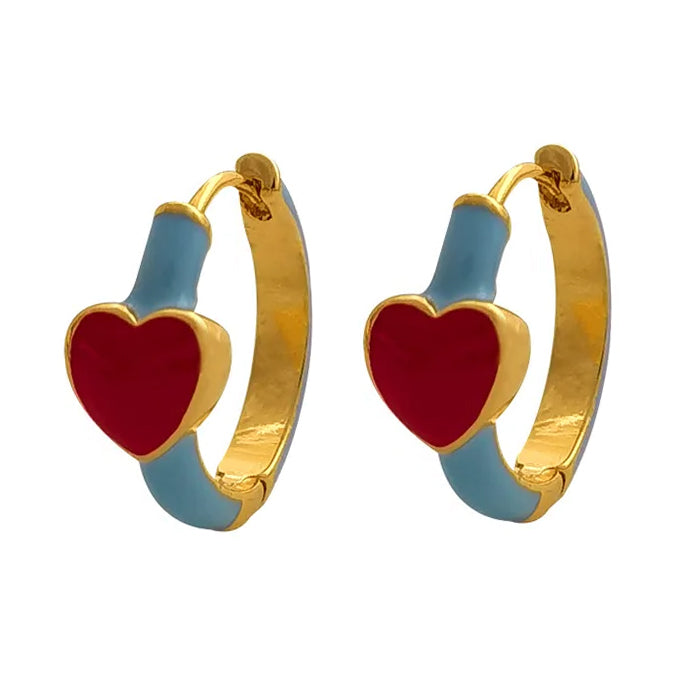 VILZSTUDIOS Stylish heart earrings in zinc alloy