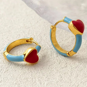 VILZSTUDIOS Stylish heart earrings in zinc alloy